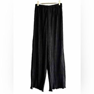 Motel Rocks Black Pleated Elastic Waistband Palazzo Pants Sz. M NWT!